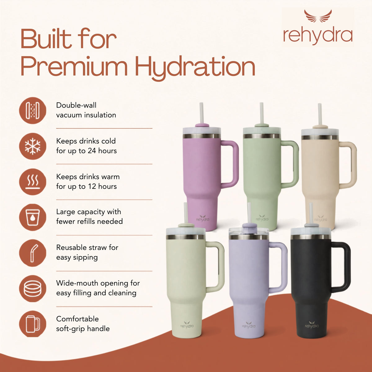 Rehydra Go Tumbler 1200ml